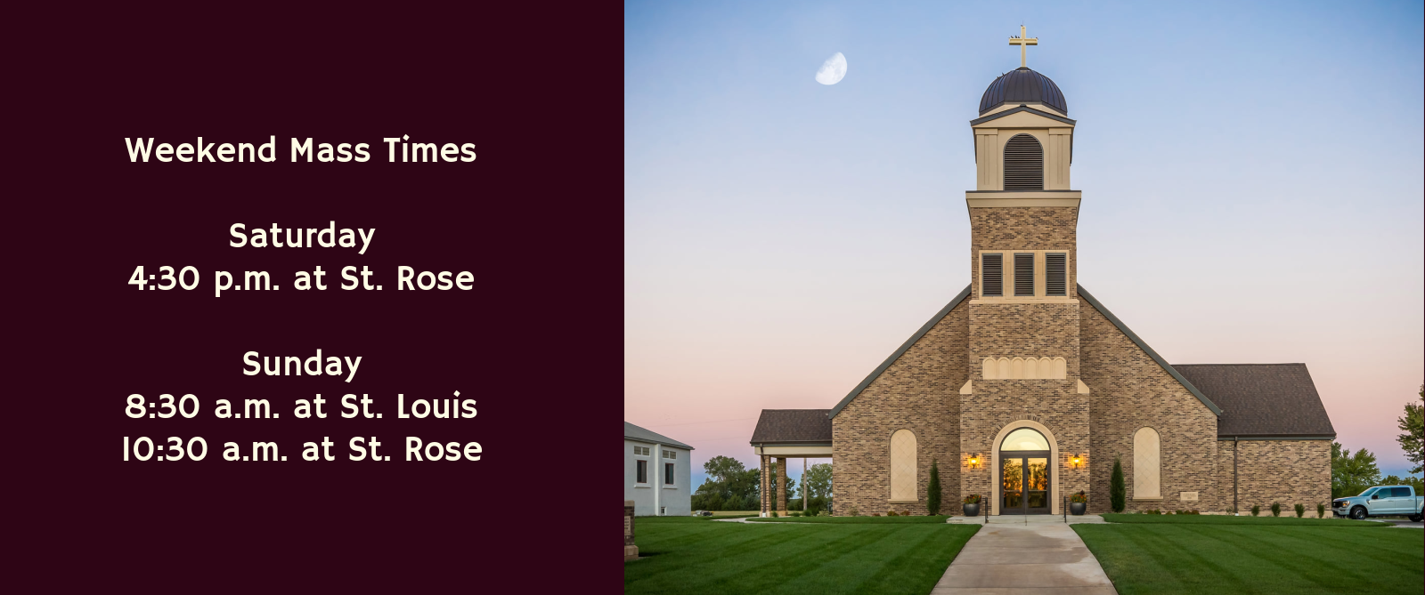 Weekend Mass Times